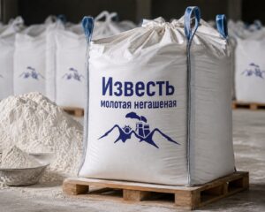 Известь строительная молотая негашеная 2 сорт фр. 0-0,2мм валом и МКР